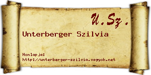 Unterberger Szilvia névjegykártya